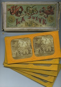 France Opera La Juive by Halevy Old Marinier Tissue Stereoview box 1867