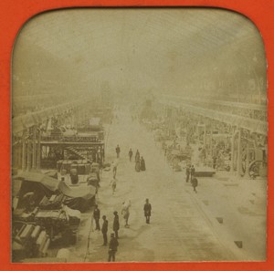 Paris World Fair Gallery of Machines Old L.L. Photo Stereoview Tissue 1889 #2