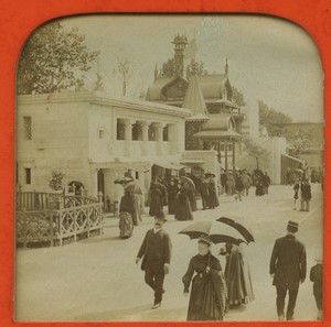 Paris World Fair History of Habitation Garnier Old L.L. Stereoview Tissue 1889#1