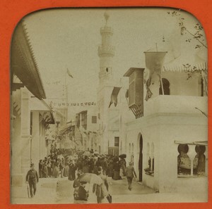 Paris World Fair Morocco Pavilion Old L.L. Photo Stereoview Tissue 1889