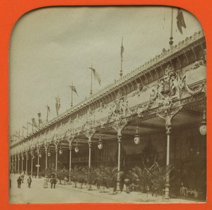 Paris World Fair Russian Restaurant Old L.L. Photo Stereoview Tissue 1889