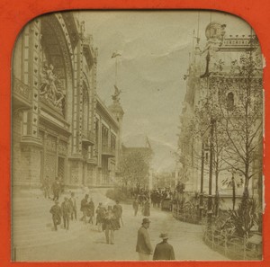 Paris World Fair Argentina & Brazil pavilion Old L.L. Stereoview Tissue 1889