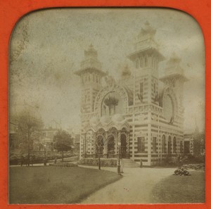 Paris Exposition Universelle Palais de la Bolivie Ancienne Stereo Photo Polyramique L.L. 1889