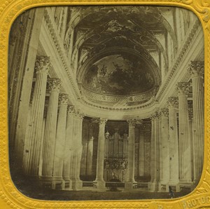 France Versailles Palace chapel Old Block Photo Stereoview Tissue 1865