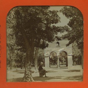 Algeria Algiers Queen's Tomb Old Block Photo Stereoview Tissue 1865