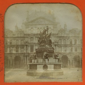 United Kingdom Liverpool Nelson Monument Old Block Photo Stereoview Tissue 1865