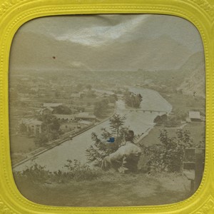 Switzerland Interlaken Unterseen Old E.L. Photo Stereoview Tissue 1865