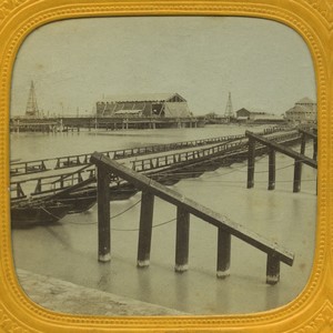 Germany Cologne Koln Rhine river Old E.L. Photo Stereoview Tissue 1865