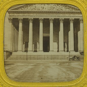 France Paris La Madeleine Church Old E.L. Photo Stereoview Tissue 1865