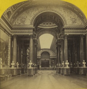 France Versailles Chateau Hall of Battles Old Photo Stereo 1865