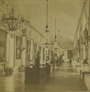 France Versailles Chateau Hall of Banquets Old Photo Stereo 1865