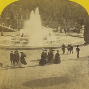 France Versailles Chateau Grandes Eaux Fountain Old Photo Stereo 1865