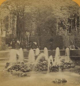 France Versailles Chateau Bosquet de l'Encelade? Old Photo Stereo 1865