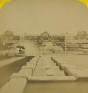 Paris World Fair Panorama from Trocadero Old Photo Stereo 1878