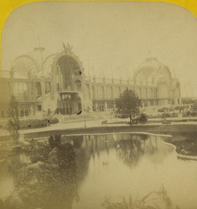 Paris World Fair Palais du Champ-de-Mars Old Photo Stereo 1878