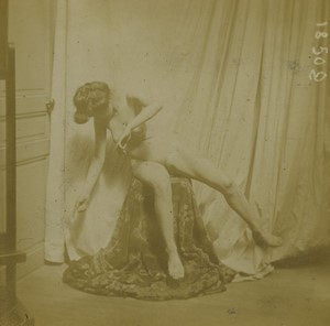 Paris Woman study Old Erotic Photo Stereo 1890 #3