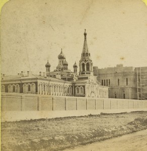 Russia Convent near the Moscow Gate Old Stereo photo Leon & Levy 1870