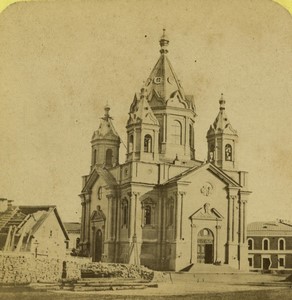 Russia St. Petersburg Annunciation church Old Stereo photo Leon & Levy 1870