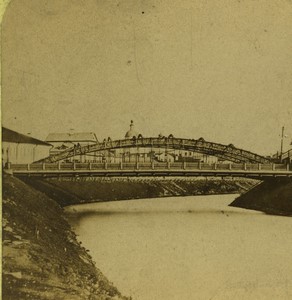 Views of Russia The Suspended Bridge Old Stereo photo Leon & Levy 1870