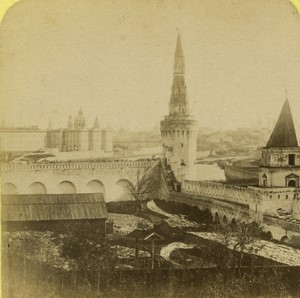 Russia Moscow View taken from the Kremlin terrace Old Stereo photo L.L. 1870