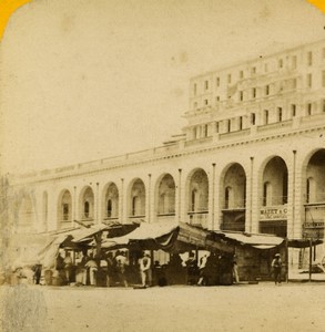 Algeria Algiers  Fishmongers market Old Stereo photo Block 1864