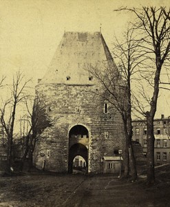 Germany Prussia Aix la Chapelle Aachen Marschiertor Old Stereo photo 1865