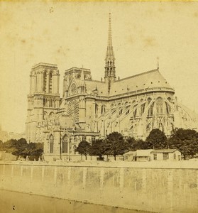 France Paris Second Empire Notre Dame Cathedral Old Stereo photo 1865 #4