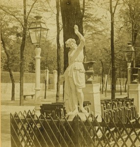 France Paris Second Empire Champs Elysées Old Stereo photo Fay 1860