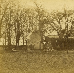 France Garches Siege de Paris 1870-1871 Castle's Farm Old Stereo photo