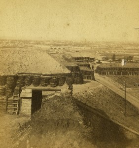 France siège de Paris Second Empire Fort d'Issy Old Stereo photo 1870 #1