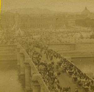France Paris Second Empire Place de la Concorde Old Stereo photo 1865 #3