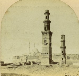 Egypt Cairo Tombs of Memlook Mamluk Kings Old Stereo photo Francis Frith 1857