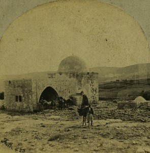 Palestine Tomb of Rachel Old Stereo photo Francis Frith 1857