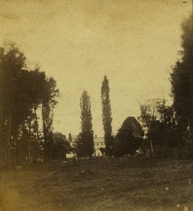 France Cambrai Mr Bomel? Park Old Stereo photo 1860