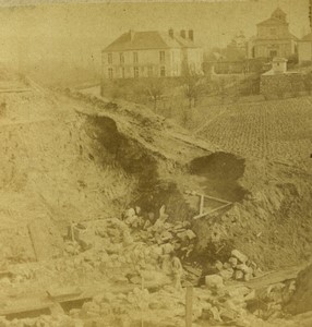 France Strasbourg expansion of the city Old Stereo photo 1858
