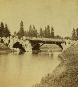 France Lyon Parc de la Tête d'Or Old Stereo photo 1860