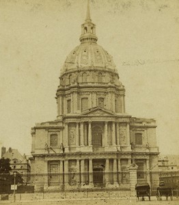 France Paris Domes des Invalides ancienne Photo Stereo Vibien Golvin 1870