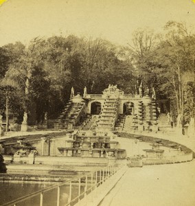 France Paris Saint Cloud Park Fountain Old Martinet Stereo photo 1870