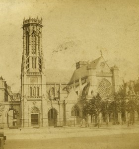France Paris Nouveau Saint Germain l'Auxerrois ancienne Photo Stereo N.C. 1870
