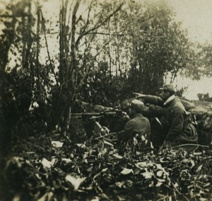 France First World War Marne machine gun Camouflage Old Stereo Photo 1918