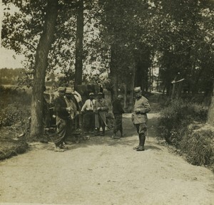France First World War Marne Defense of a village Small Post Stereo Photo 1918#2