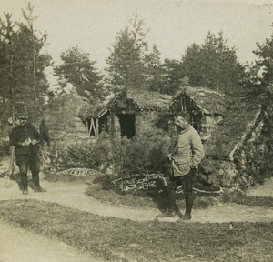 First World War Marne city ​​under wood officer's villa Old Stereo Photo 1918#1