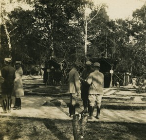 First World War Marne city ​​under wood commanders villa Old Stereo Photo 1918#2