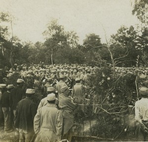 France First World War Marne music on Sunday Old Stereo Photo 1918