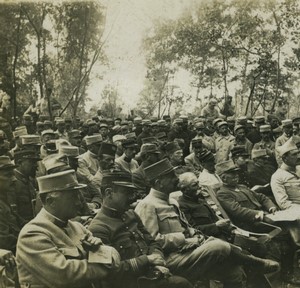 France First World War Marne outdoor theater Old Stereo Photo 1918 #3