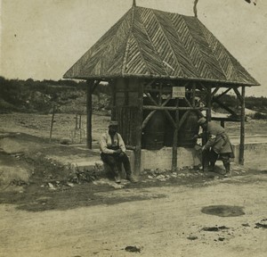 France First World War Marne water supply Old Stereo Photo 1918