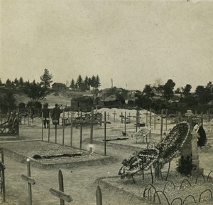 France First World War Marne Cemetery Old Stereo Photo 1918