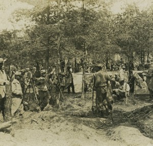 France First World War Marne improvised bivouac tents Old Stereo Photo 1918 #2