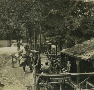 France First World War Marne the springs of the Suippe Old Stereo Photo 1918