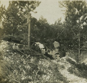 France First World War Marne 120 long Cannon Old Stereo Photo 1918 #1